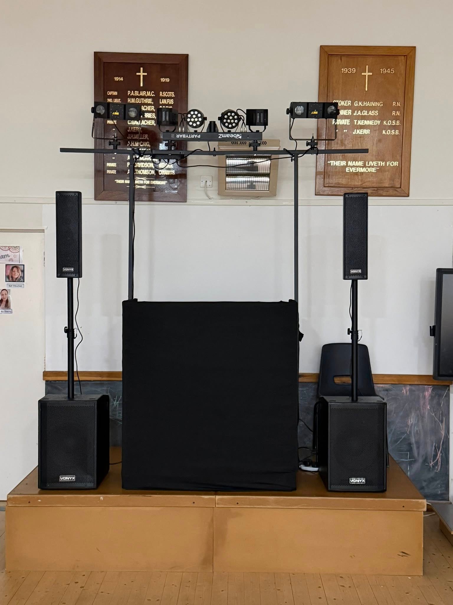 Illuminated Beats Mobile Disco - New Year celebration setup with professional equipment