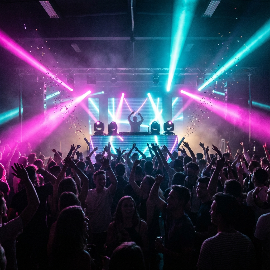 Illuminated Beats Mobile Disco - Party atmosphere with professional lighting and sound system